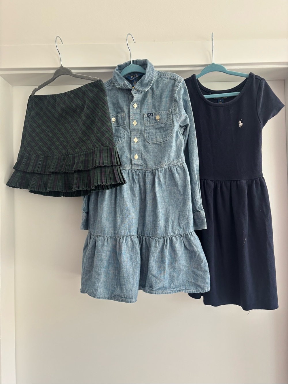 Bundle Girls Ralph Lauren- 2 Dresses and Plaid Skirt size 5/6